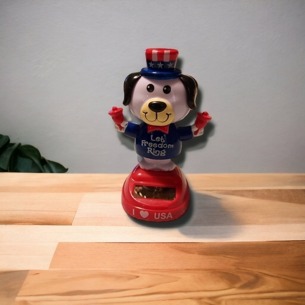 Patriotic Solar Dancing Dog